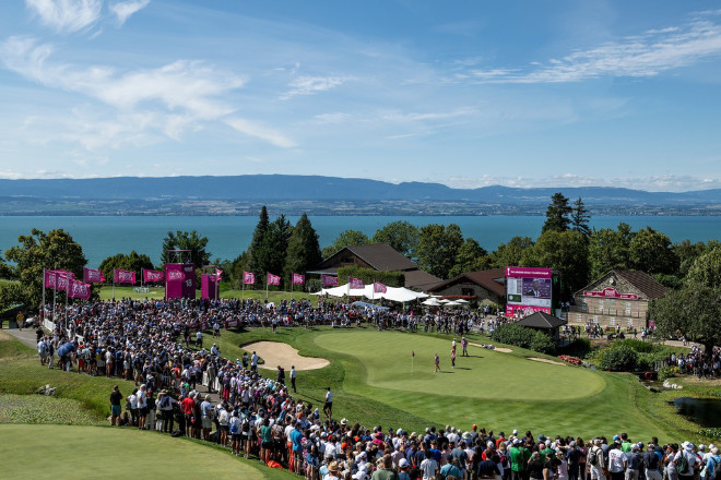 Evian Resort Golf Club, Évian-les-Bains, Frankreich am Südufer des Genfer Sees. Fotocredit: Rolex Frauen-Golf